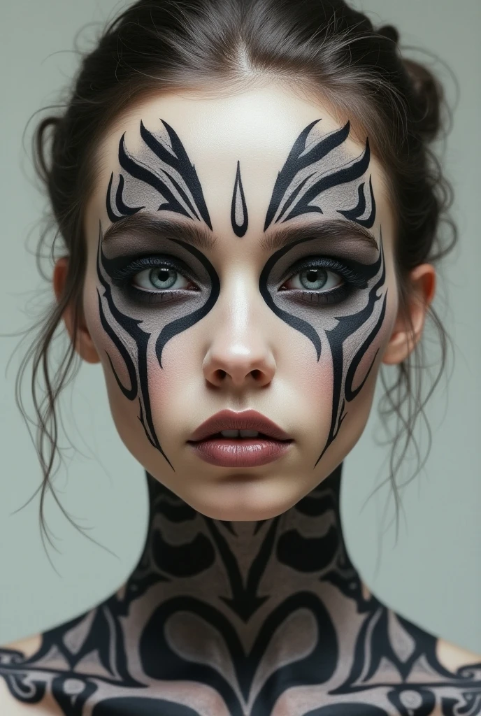 Design of tattoo with distortion and dark ideas