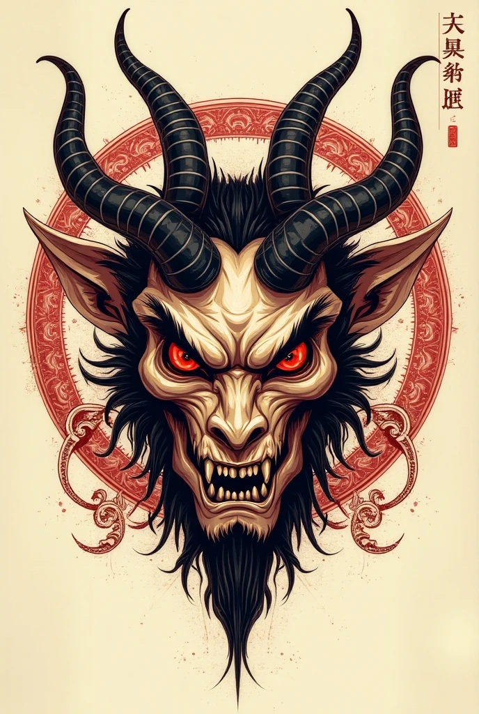 traditional tattoo design trapped demon