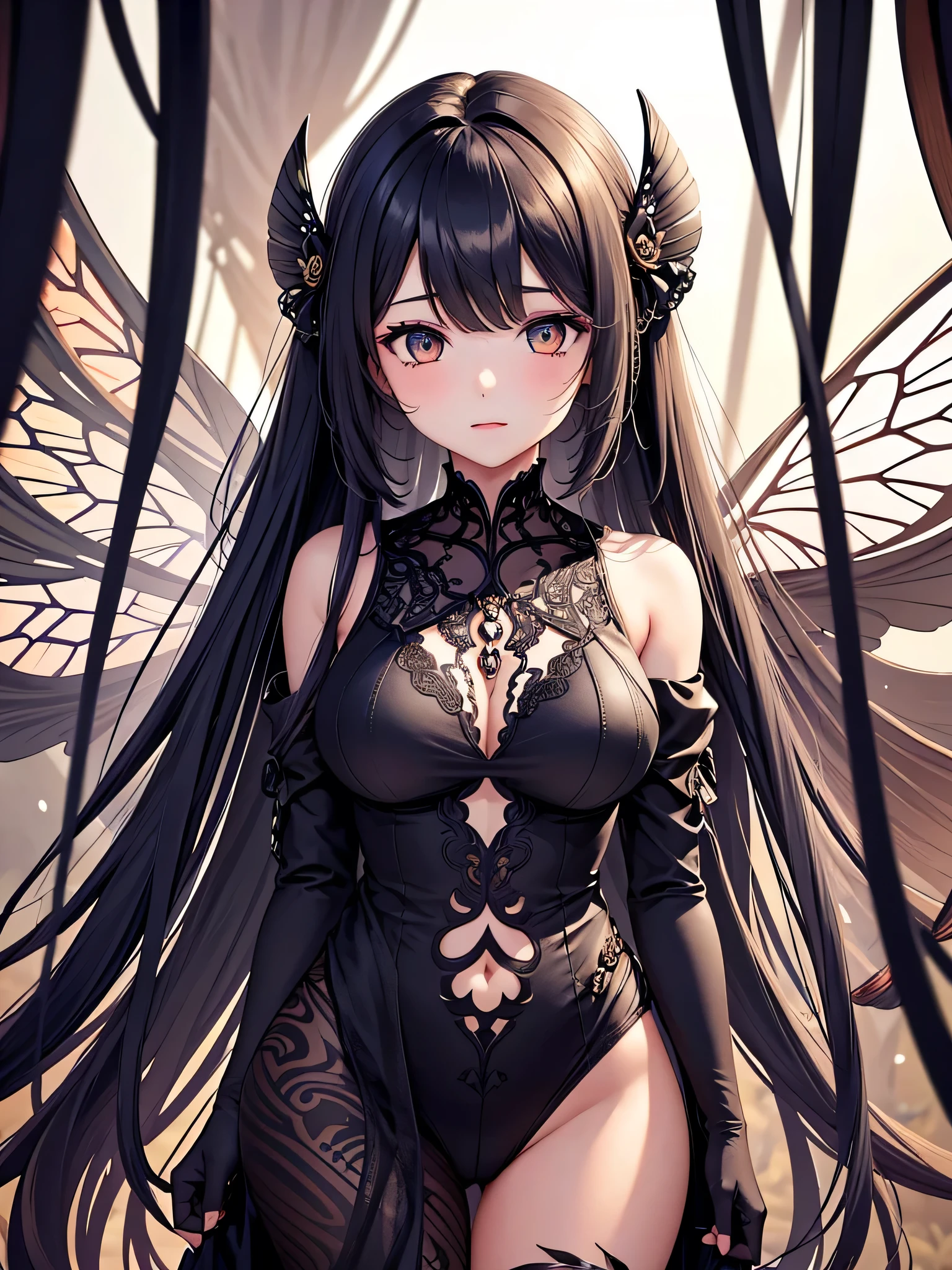 ((best quality)), ((masterpiece)), (detailed), 1 fairy girl, off-shoulder sweater, a fairy, fairy girl, winged pixie girl, girl fairy, various different types of insect wings, small breasts, NSFW,tentacle-like vines, Covered with tentacles, encoiled by tentacles, Tentacles around the body, many tentacles, captured by tentacles, bound by tentacles, trapped by tentacles, Fine details,Tentacled,Tied with tentacles, roaming tentacles, drooling,Crying,horrified expression, panic, fight for survival, helplessness, Detailed body,Full limbs,NSFW, being pulled into a flower, wild environment, jungle, terrifying floral environment, horrific nature, predatory flora, fairy catcher, fairy trapper, fairy catcher plant, tentacle-like vines, fairy trapper-plant, fairy catcher flower, tentacle-like vines, fairy trapper-flower inspired by carnivorous plants; a plant occupying the equivelant evolutionary niche as a spider would