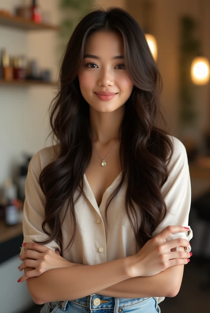 a woman who look like Irmasari, which is a beautiful javanese geological engineering student at Jenderal soedirman university