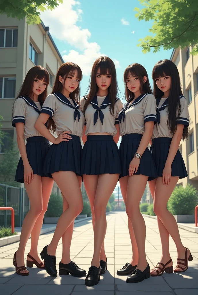 NSFW, (4girls, pussy line,exposed,detailed vagina,:1.6), (spread legs:1.3),(fabric blue school uniform jacket:1.4), (looking at viewer, blond hair:1.2) , (Sweat:1.3),(steam:1.3),(slim,skinny:1.5), (tanlines:1.5), masterpiece, best quality, Cinematic lighting, cinematic angle, low angle shot, (wet,tears,embarrass:1.2), (frown:1.4),neat,(blush:1.8), (defiant look:1.5), (Serious:1.2),(Clenching teeth:1.4),(steam:1.4), class room,