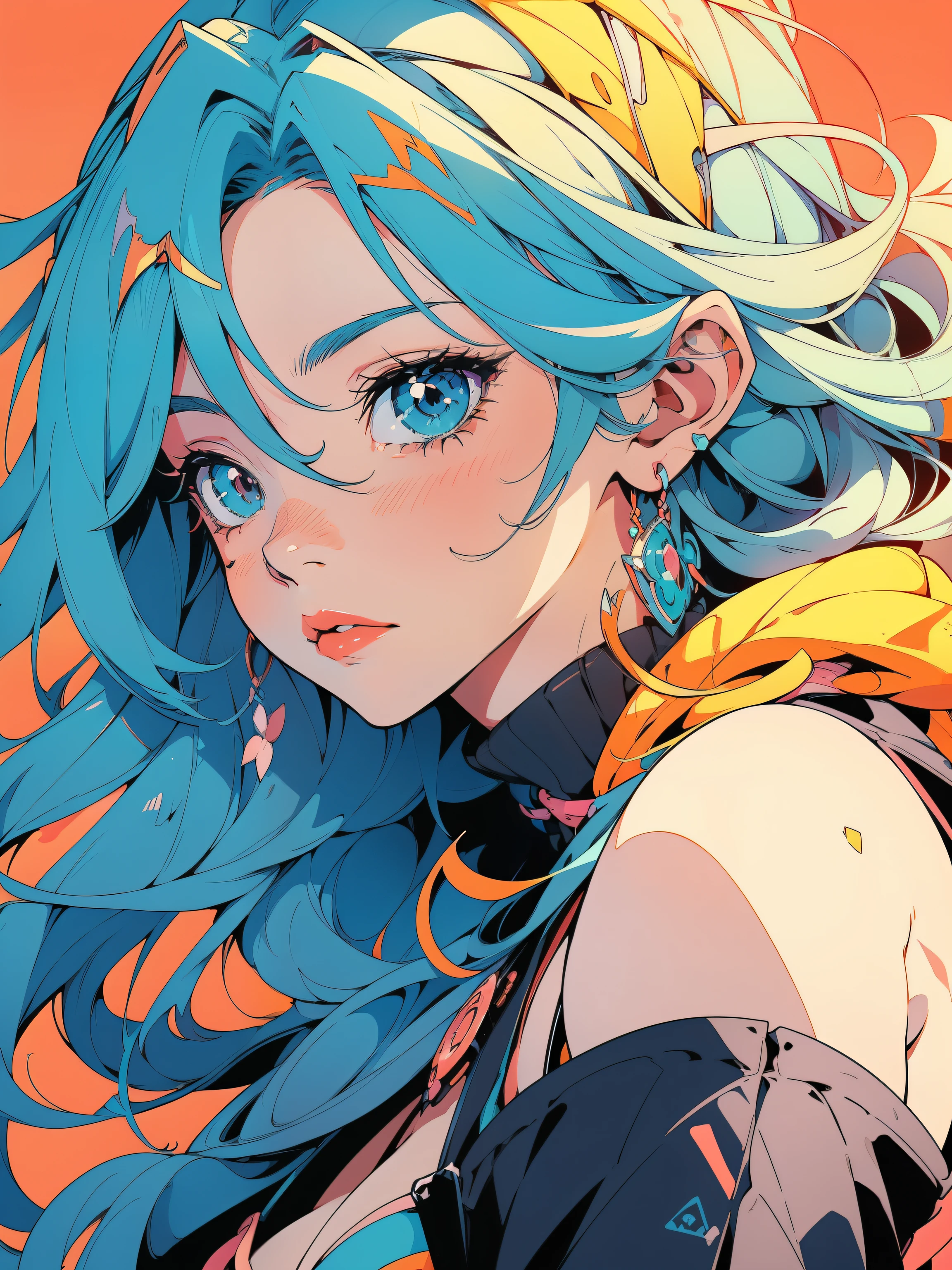 (anime illustration, anime character art, trending on artstation, trending on pixiv, full art illustration, minimal vibrant color palette, cel shading, flat), woman, seductive anime girl, popular on pixiv, kawacy, zerochan art, featured on pixiv, clean anime art, dramatic lighting, vibrant colors, close-up view, full-body view,