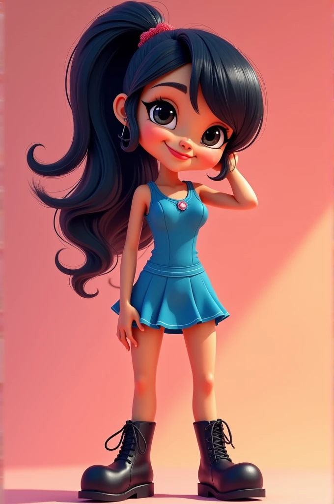 1girl,teen girls,navel,navy blue sport mini dress、sexy pose、popular cute faces、Paint from head to knees、