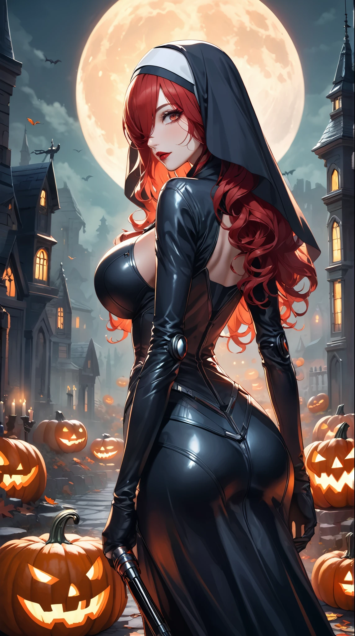 sexy female, creepy, grotesque genitalia, tentacle sex, halloween, extreme sex, monster sex, pumpkins