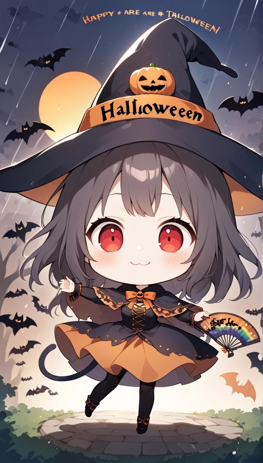 score_9, score_8_up, score_7_up, score_6_up, score_5_up, score_4_up, bats hanging in a row singing, evil smiles, dancing notes, big trees in the forest, cute horror fantasy, disney-style horror effects