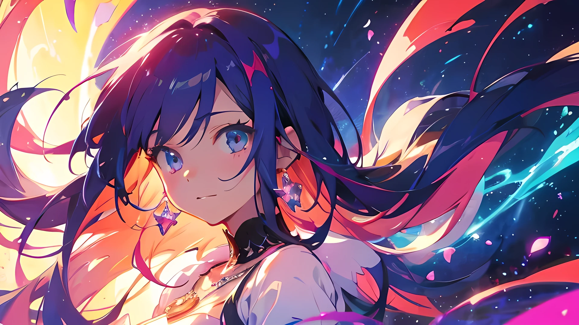 (shylily/(Twich/):1.5),(masterpiece:1.2),(best quality:1.2),, (1girl:1.3),two toned lighting,, 4k, high-res, masterpiece, solo, 1girl, (shiny skin), lovesick, glitches, insane, lovesick, solo, obsessive, addicted, manhwa1, (neon coloring), bandages, angry, determined, volumetric lighting, glitchcore, rainbow sparks, vibrant, neon, neon lighting, pupils with hearts in them, lovesick, insane, sadistic