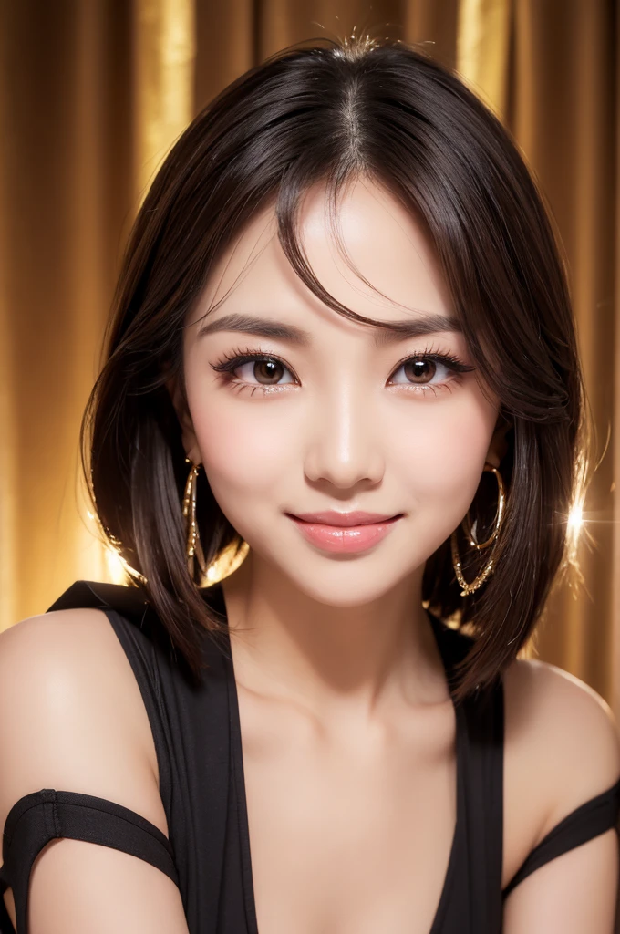 Gorgeus Girl, Beautiful, Baby Face, 20 Years Old, White Skin, red lipstick, sensual Lipstick, Colossal Breasts, Movie Lighting, Futuristic, ((Cleavage)), white-Gold Classy Lace G-string, Rose Eye, Muscles, Bokeh, Masterpiece, Medium Bob, Rose-Gold Hair, Smile, sensational make up