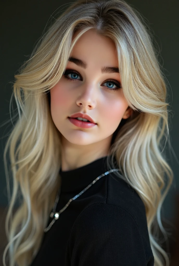eine Nahaufnahme einer Frau mit einer schwarzen Jacke, Ester Exposito, Dasha Taran, Britt Marling Stil, daniela uhlig, Portrait of Ester Exposito, Gesicht wie Ester Exposito, ((looking flirty
):1.2), im Stil von Britt Marling, Frau Modell, Jovana Ricalo, Martina Fackova