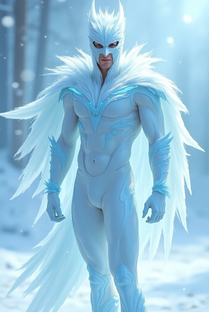 ((drawn by wadorigi on Twitter)(realistic dragon with wings and hornipedal, male proportions, big, muscled, wearing pampers disposable soggy diaper with blue snowflake shaped symbol, throwing icy wind with dense white glowing steam from paws, Kung fu pose, surrounded by mist, surrounded by snowflakes, surrounded by shards, blizzard, in cruise, ocean