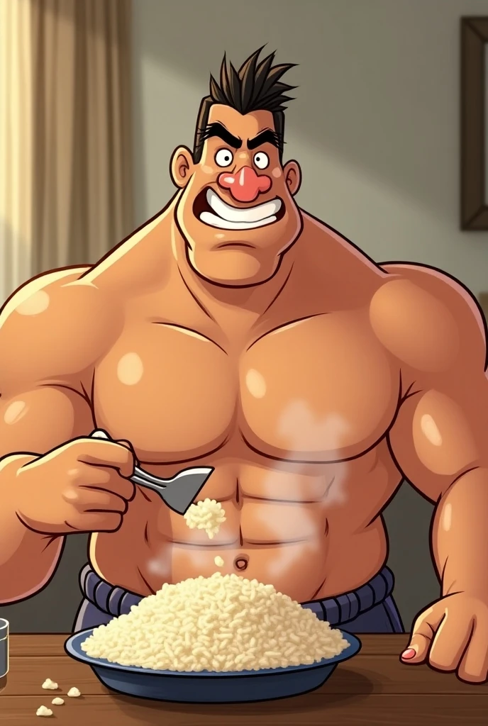 Carl Brutananadilewdki riding Motorcycle in McDonald with Too Much All Cheese, Angry And Rage, Style of Aqua Hunger Force