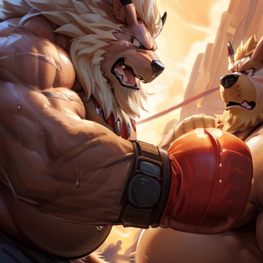 Helmet match、全naked、Feeling body 、 camera looking up from below、Dildo、boxing match,Opponent、fluffy:1.6.Old bear beast man with big stomach、intense body upper 、 Leomon's Fist Squeaking Into Leomon's Stomach 、high quality、Detailed eyes、Low angle、Rugged,Dirty　face,((Dirty 身体))、(((his body gut punching))), tattered、leomon,、R18,To be made to cum、 squirt、Semen、body weight増加、Phimosis、でかいPhimosis、erection、Very big belly、He has a primitive tribe totem tattooed on his body，He's the chief of the tribe,by null-ghost，by lindong
,body weight増加、fluffy:1.6,body weight、fluffy body, fluffy face,Having a big stomach、Urshifu, sweat comes out 、Dirtyface、Dirty body、 sweat comes out 、hot、Sigh、 red boxing gloves、tears（（naked）））（（  knockout loss scene  )), boxing ring 、Full body view,  dynamic movement of holding a sword with one hand、A powerful punch scene、Sticking out a big tongue, 