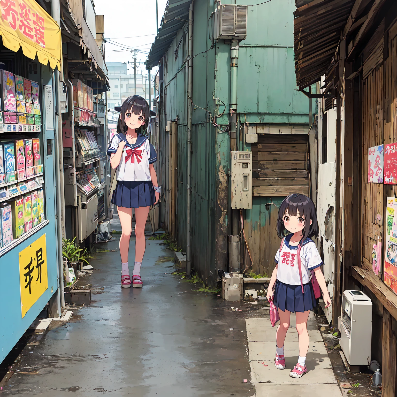 puts a girl on a bicycle all naked on the street of Tokyo Hatsune Miku, --auto --s2