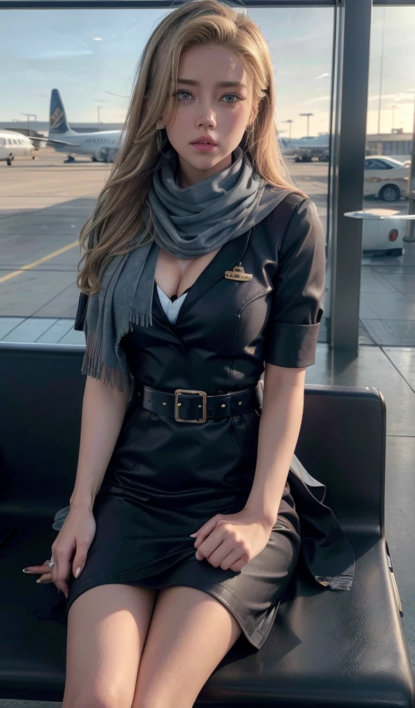 шедевр, Лучшее качество, furry antropomorph fox dressed in latex Sheremetyevo passenger check-in manager uniform