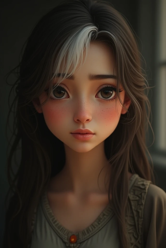 A girl with big eyes and a very gorgeous face ,
