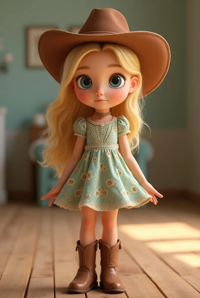 Beautiful bird woman, hair blonde, painter, enchanted garden, chibi