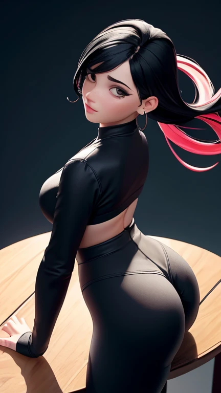 a beautiful blonde girl,bent forward,wearing tight mini shorts that reveal her butt,with a mischievous hentai-style gaze,(best quality,4k,8k,highres,masterpiece:1.2),ultra-detailed,(realistic,photorealistic,photo-realistic:1.37),intricate details,extremely detailed face and eyes,detailed lips,long eyelashes,sensual pose,hentai style,highly detailed,vibrant colors,cinematic lighting,elegant,beautiful,erotic,alluring