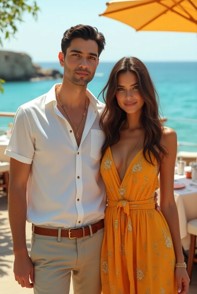 Surreal Romantic, (Beautiful teenage Caucasian couple in Rome_1 long haired man with delicate features, 1 woman wearing luminous diamond necklace and earrings), (Translucent luminous body_Upper body shot), Surreal, (Romantic_Detailed and accurate hand drawing, delicate features), Dynamic colors, Architectural street, Landscape, Clear sky, (Best quality, 8K, Surreal:1.2), (Highly detailed, Realistic:1.37), Bright background, Intricately detailed, Amazing, Floating, Fluorescent, Glowing, Bioluminescent body, Glowing patterns.