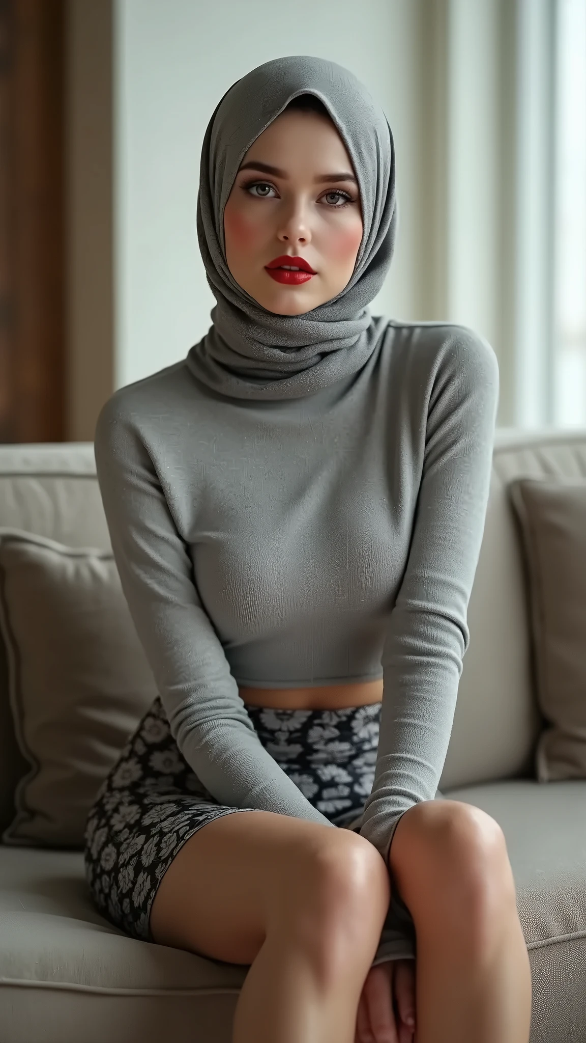 hijab ((medium breasts)) very tight short miniskirt, Raped by teacher,show my ass, full length, small, fragile,