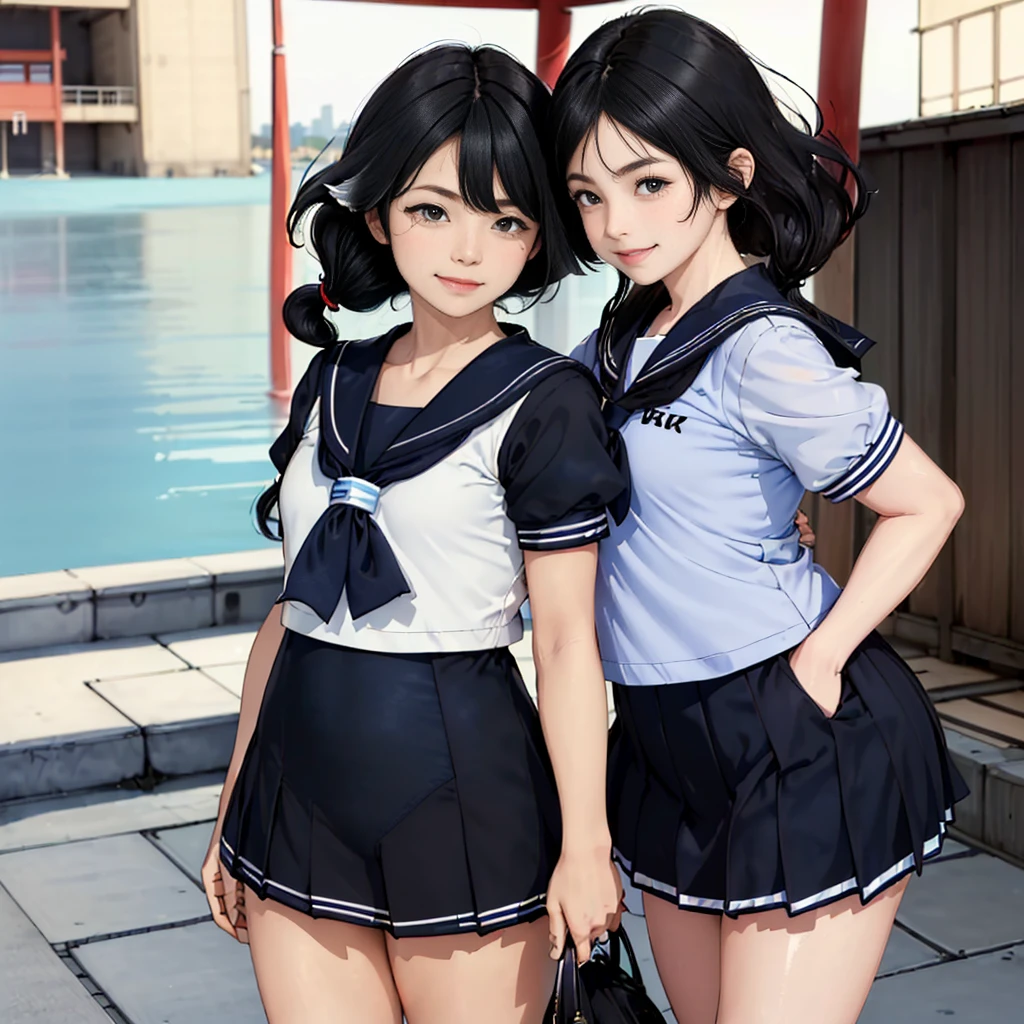 Sailor Moon tight white uniform ultra-miniskirt sweaty slightly sheer