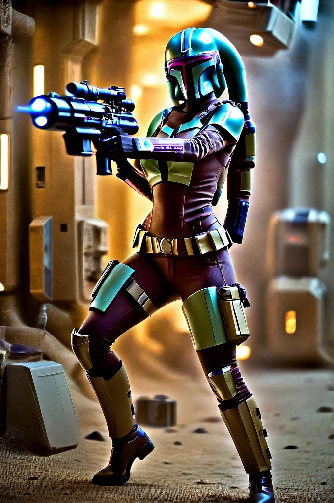 A ((female Twi'lek ))Mandalorian, detailed futuristic armor, intricate helmet, jetpack, blaster rifle, epic pose, dramatic lighting, gritty sci-fi atmosphere, cinematic, dramatic colors, highly detailed, 8k, photorealistic, masterpiece female Twi'lek
Waiting to start 
