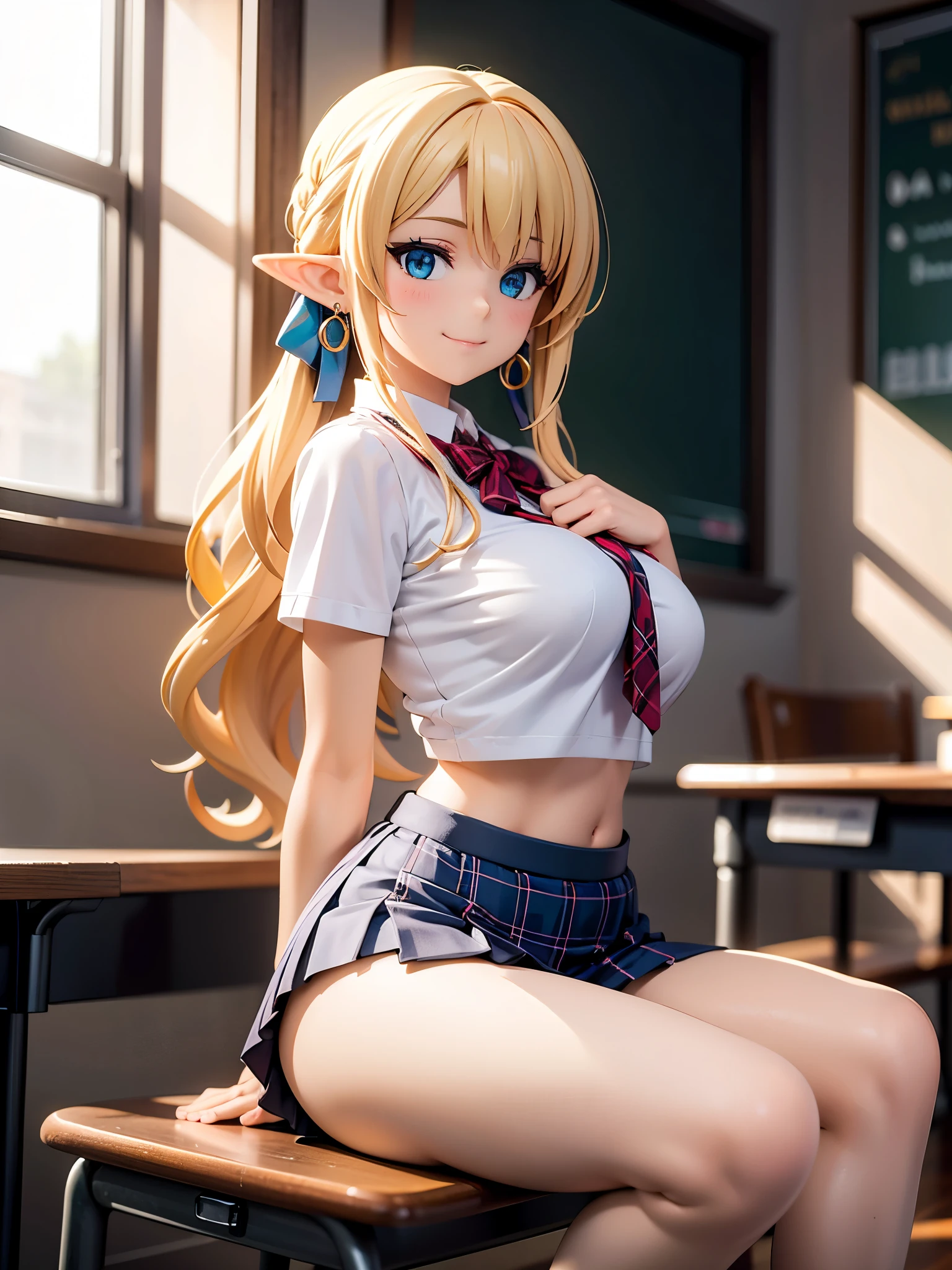 (The beauty of one beautiful girl、shiina mahir、Brown-eyed(High resolution eyes、Beautiful eyes、Light in the eyes)、super high precision、hiquality、top-quality、animesque、2D、Blonde Long Hair、Fine-grained skin、Red cheeks、Red earischievous、During naughty delusions、Beautiful small breasts)、Close-up representation of a single person, (full body))(、Full body like、Wearing a 、aamahiru, long hair, red bowtie, white shirt, short sleeves, plaid skirt, brown skirt, pantyhose
aamahiru, long hair, red bowtie, blue jacket, blazer, long sleeves, plaid skirt, brown skirt, pantyhose (show off nipples:1.6), (exposing bare breasts:1.3), (exposed chest:1.3), (no bra:1.3),(open shirt:1.2),(round face:1.6), (:1.6), (kawaii:1.6), (cute:1.6),