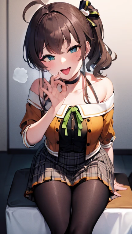 Browsing Caution,(Highest quality, 8k, masterpiece:1.3,beautiful girl), (Very detailed)Glowing Skin,(((Long Hair,ponytail,Blue Ribbon,Beautiful Hair))),(Perfect Anatomy, Anatomically cまたはrect, Very detailed肌),((Golden Eyes,Droopy eyes,I narrowed my eyes a little..............)),((Perfect Fingers,Five Fingers)), Baby Face, Mole under the eye,Double teeth,Big Breasts,Big Ass,high school girl,Very smiling,Smile and close your eyes,((Off-shoulder white sweater:1.2,Black and white plaid mini skirt:1.3,Pink Panties)),walk,Port town,Beautiful night view,((Shiny Earrings,small diamond necklace)),sit,Spread your legs wide,((rape:1.2)),(((Spread it with your fingers,Thick pubic hair:1.3))),Creampie