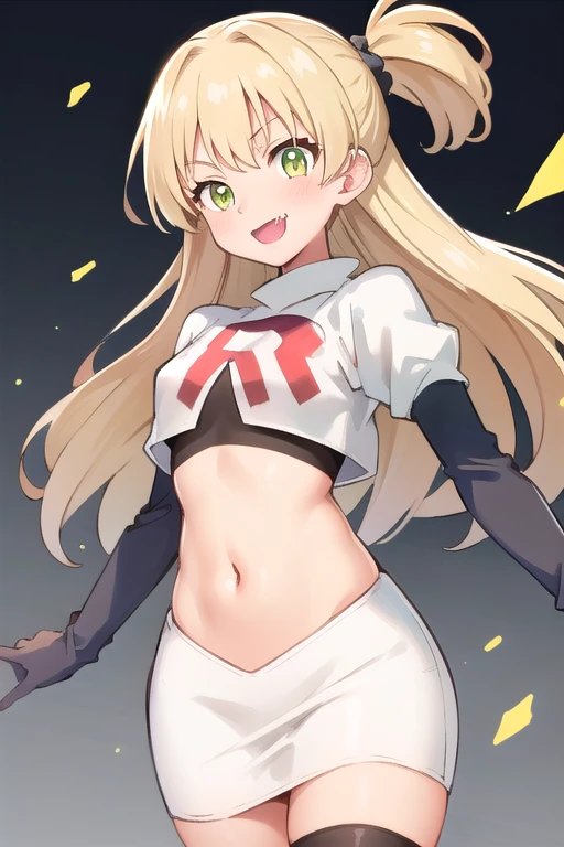 Misaki Shokuhou, Misaki Shokuhou, Blonde hair, hair between eye, Long hair, (symbol-shaped pupils:1.5), (Yellow eyes:1.5), Break Elbow Gloves, (Light brown sweater vest:1.2), White shirt, (Black bra), Pleated skirt, Miniskirt, (Best Quality, 8K, 32K, masutepiece, nffsw:1.3), 1girl in, (Abs, Slender figure, Perfect body :1.2), ((Very detailed)), (Perfectly detailed face), (Highly detailed hands), Smile, blush, White panty,up skirt,Lace panties, Girl seen from the floor, It's okay to wear a skirt, View from below, I can see my panties, cleavage cutout, Large breasts, White background,
