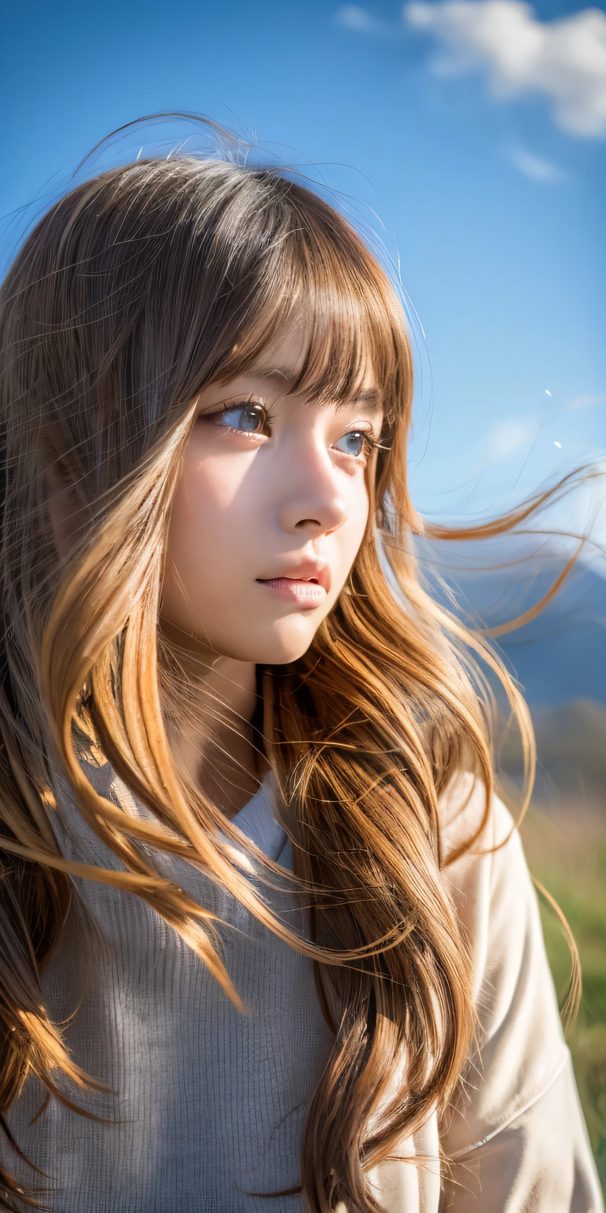 ((No makeup:1.2))、((Close-up of face:1.6))、(Realistic、Photorealistic、Very detailed、Best detailed skins、highest quality、masterpiece、超A high resolution)、Cute Russian Women、、high school girl、Young girl、1 girl、Has bangs、Ash Blonde:1.7、double eyelid、Drooling eyes、Japanese style face、purity、Realistic肌タイプ、Fluffy hair、Red cheeks、The wind is blowing、night、illumination、Lighting from behind、((Medium Hair、Beach、White underwear、French twist hair))