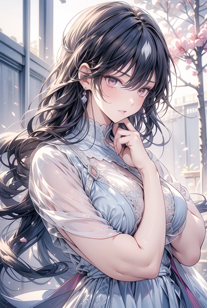 best quality:1.5), (ultra-detailed:1.5), (()), ((best quality)), (high resolution), (illustration), (an extremely delicate and beautiful), (ultra detailed beautiful face and eyes), 1girl, leaning forward sharp focus, ray tracing, 1girl, silky hair, multicolored hair, Whitehair(innercolorCherryblossom )background(sakura tree, day light), eye color(White pink, high definition,)inner eye (sakura),volumetric lightning, super_long_hair、have a weapon(katana)、naked looking_all(score_9:1.2), (score_8_up:1.2), (score_7_up:1.2),solo,Perfect anatomy,(one cute girl:1.3),(Line art:1.3),(Soft atmosphere:1.3),perfect anatomy,(A soft anime-style image capturing a delicate and ephemeral atmosphere),Enhance the anime screencap by adding a watercolor background, further elevating the dreamy and ethereal aesthetic. This scene, now rendered in 16k wallpaper resolution, merges the delicate beauty of the girl with pale skin and natural hair with a soft, lush watercolor landscape.The natural big breast  ,super intricately designed transparent super dress armor and her captivating eyes are set against a backdrop that mimics the fluid, blending colors of a watercolor painting, adding a layer of artistic depth and emotion. The perspective from above at a dutch angle, combined with the watercolor effect, creates a composition that feels like a floating, dream-like world, glowing aura around her are now part of a canvas that blends reality with imagination, inviting the viewer to step into a tranquil world of soft hues and poetic beauty, all encapsulated within a serene, BREAK,(best quality:1.3),(best masterpiece:1.3),(very aesthetic:1.2),(absurdres:1.2),newest,(intricate details:1.2),ai-generated,absurdres extremely detailed CG,depth of field,dynamic angle,dynamic pose、groin、
muscular female, fit, abs, leg muscles, arm muscle、