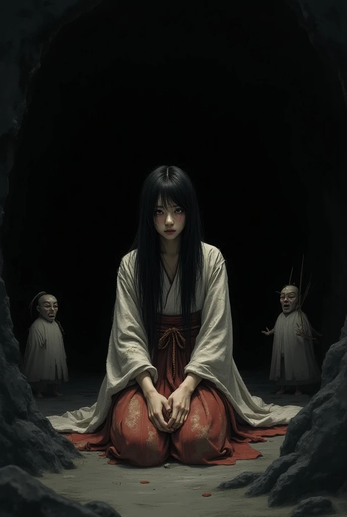 (((best quality, masterpiece, ultra-detailed))),(((high quality photography, Canon EOS R3, photorealistic))),horror art,dark dark,Dark, Japanese Style, Middle of River,Red Clothes,Sadako,SOLO,1 grid, masterpiece, best quality, unity 8k wallpaper,8k, ultra high res,<lora:增加細節3:1>,