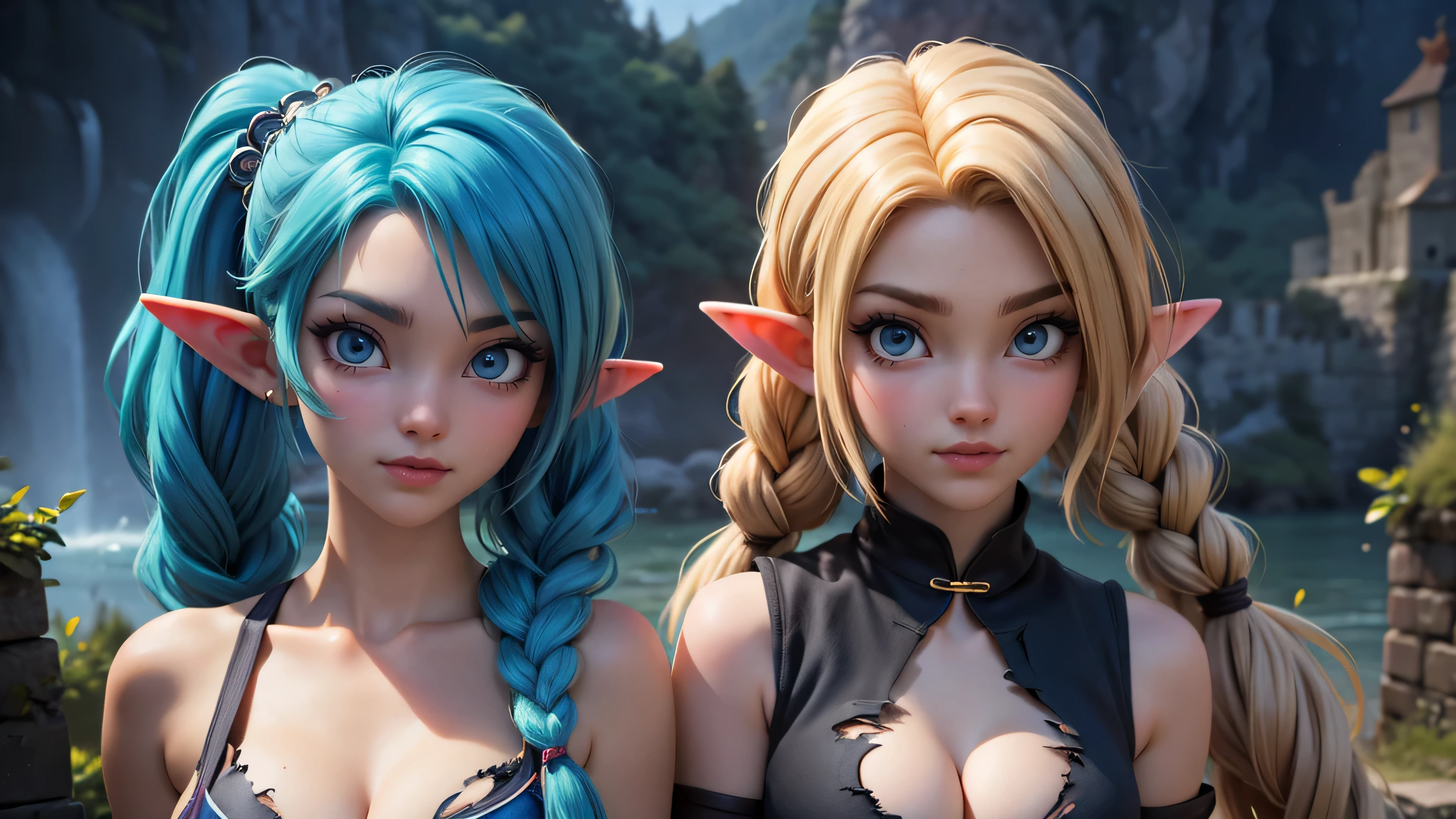 720p resolution, unreal engine render, Ray Tracing, ultra quality, 1girl, (korean cute face), elf, happy, expressive, immersive hair, nsfw, video game background, ultra texture, upperbody, realtime positional lighting, mmorpg, inside tavern inn, realtime rendering, bloom, color grading, attractive face <lora:Unreal Engine Render:0.6> detailed background, <lora:hotarublurbk_v100:-0.9> blonde BREAK 1girl,(japanese cute face), sad and crying, multicolored hair, nsfw, expressive