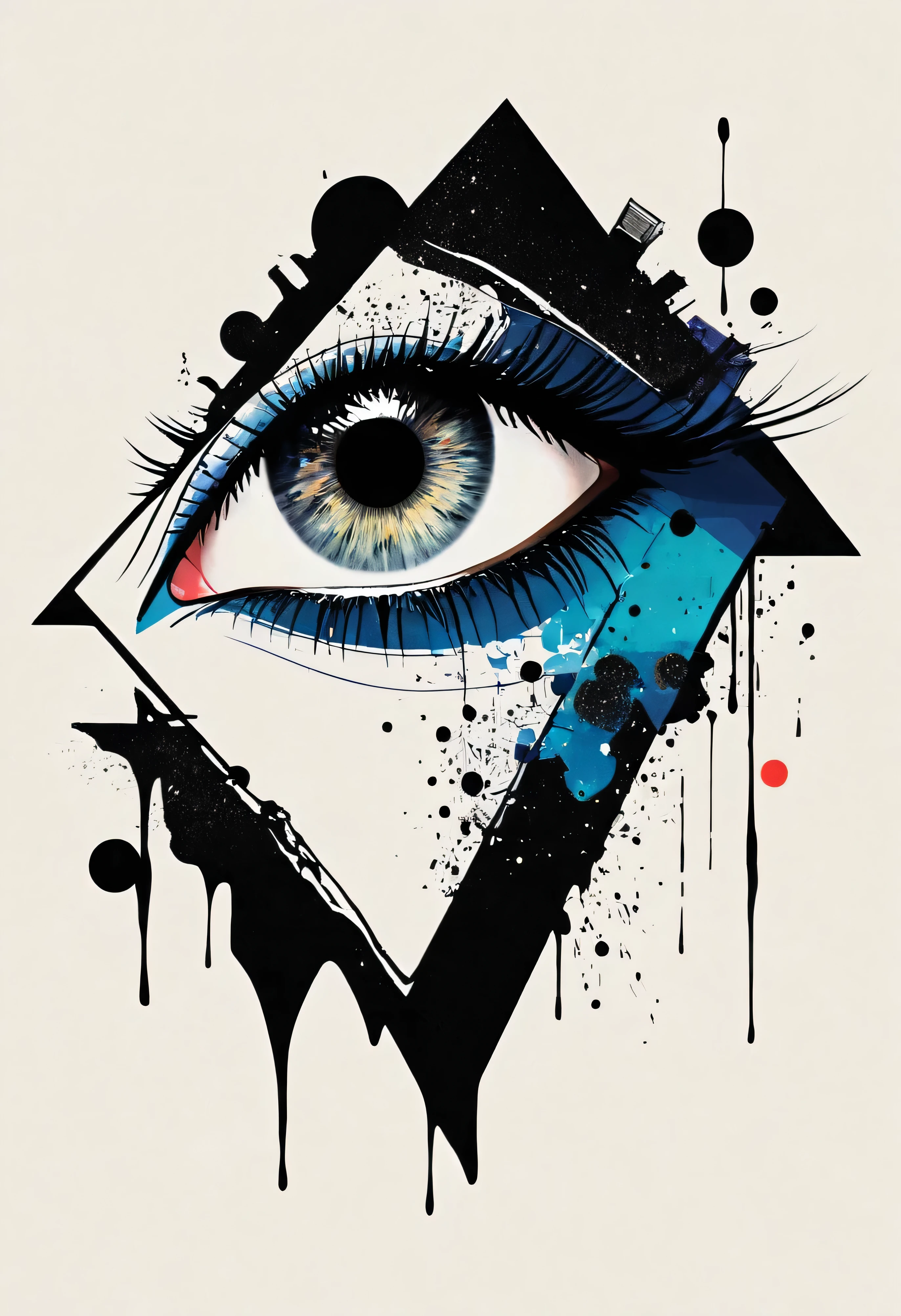 ink,Eye,Deconstruction,Eye Building,Minimalism,geometry,Sense of space,graphic design,Vector,poster design