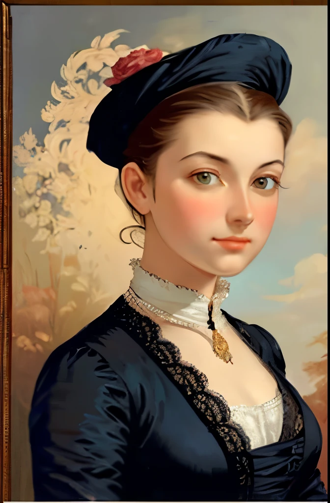 a painting of a woman in a black dress and hat, victorian lady, a beautiful victorian woman, fantasy victorian art, elegant portrait, victorian female portrait, victorian era painting, beautiful character painting, elegant oil painting, elegant digital painting, inspired by Franz Xaver Winterhalter, in victorian aristocrat, elegant lady with alabaster skin, an elegant woman in black dress