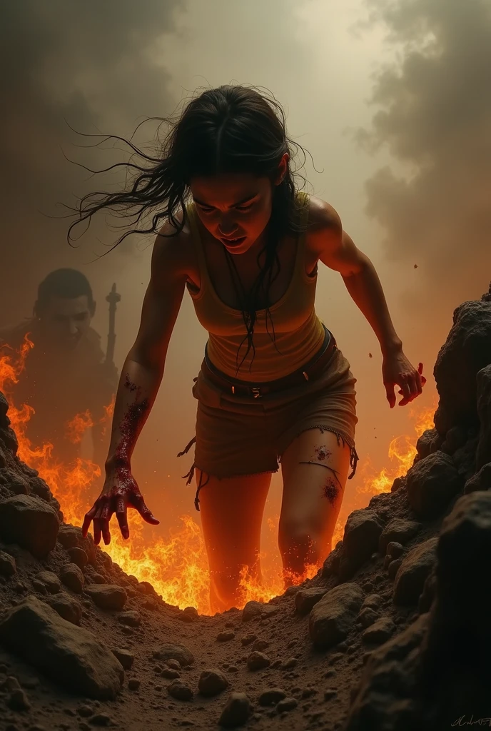 Arya stark, bare feet, ripped clothes, tortured, crying, bleeding