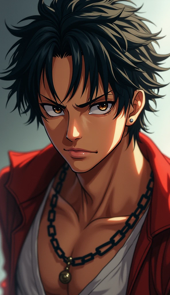 Crie uma tatuagem do Eren de Attack on Titan, by the Master of Jujutsu Kaisen and Pai. from naruto, a Tatto deve ser colorida