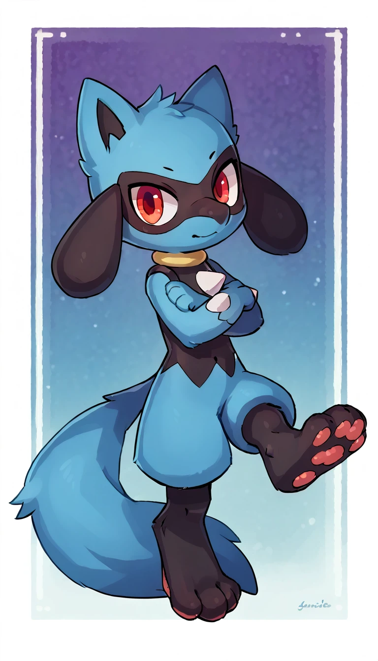 score 9 up, score 8 up, score 7 up, source_furry, rating_safe, (correct  anatomy:1.1), solo, (toddler:1.2), full body, visible feet, three-toed feet, Riolu (pokemon), red eyes, (blue fur), fox ears, Fox, snout, The Q version of the cute furry fox, (spreading legs:1.2), (big and juicy thighs:1.2), (from behind:1.5), blushed, (sexy Halloween themed clothing:1.3), cropped hoodie, paws, beans, on a sofa in a back room, (wearing striped socks:1.3), (showing the ass:1.5),  open legs, (boyKisser mem:1.3), tempting the viewer, (long disheveled hair:1.3), (super fluffy body:1.3)