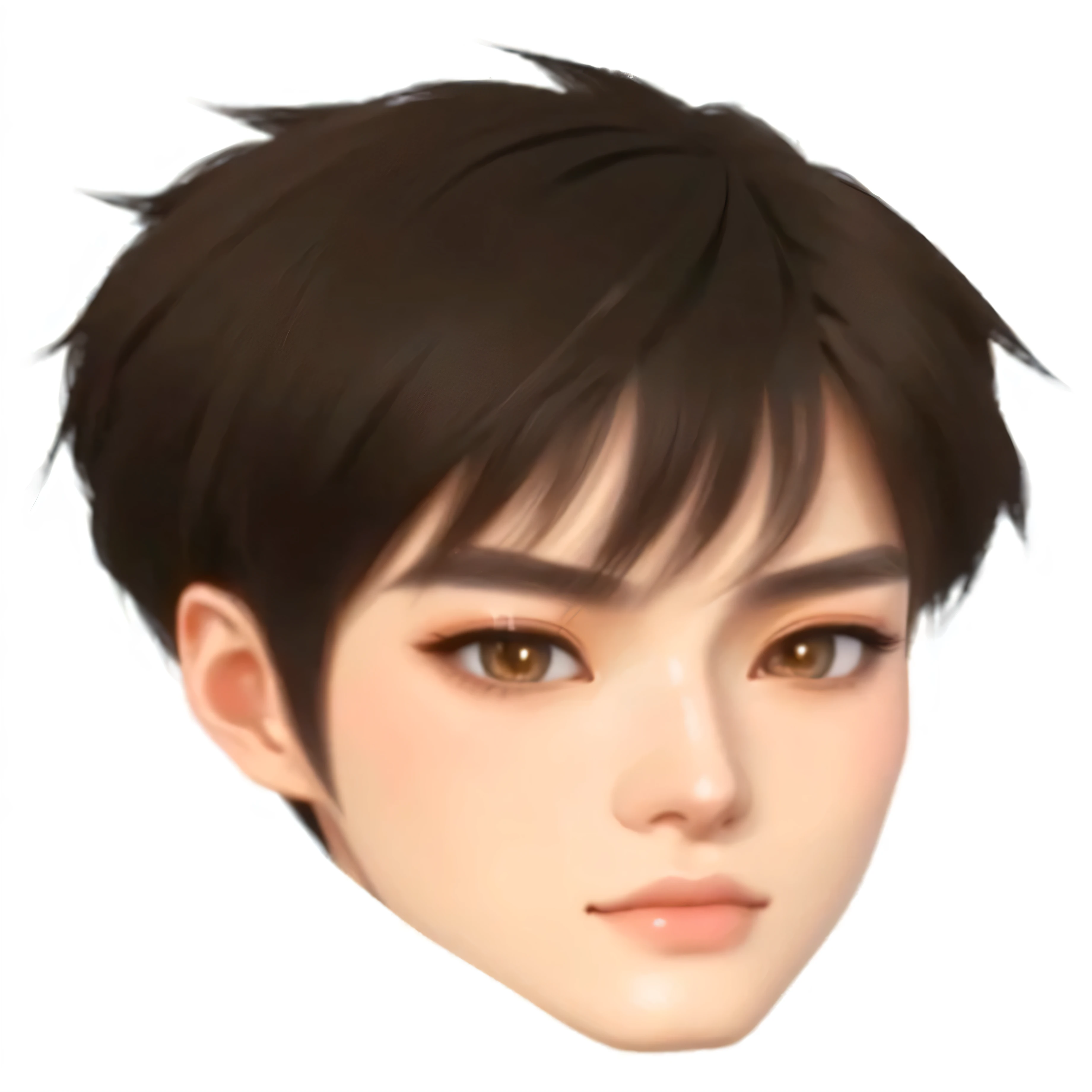 a close up of a person with a short hair ance, realistic anime face, detailed anime soft face, yanjun chengt, realistic. cheng yi, single realistic face, semi realistic anime, with round face, high detailed face anime, wan adorable korean face, realistic anime 3 d style, hyperrealistic teen, boy thin face, hyper realistic head