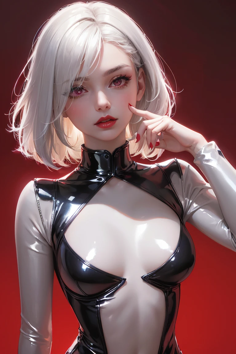 anime girl with white hair and black clothes posing naked, extremely detailed artgerm, detailed digital anime art, artgerm on artstation pixiv, guweiz on pixiv artstation, guweiz on artstation pixiv, fanart best artstation, :: rossdraws, trending on artstation pixiv, rossdraws 2. 5