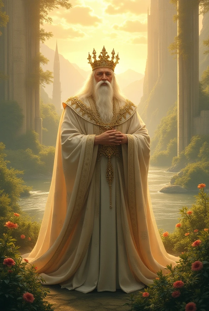 From the spring, a god appeared.  
“What are you looking for?” the god asked.