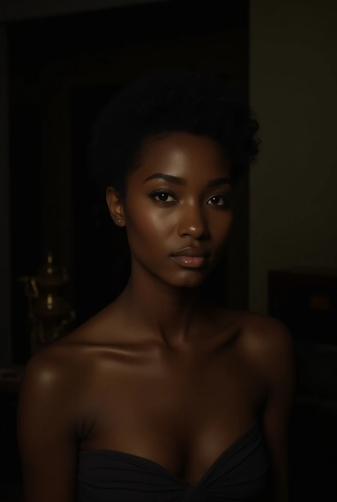 Beautiful black woman naked realistic