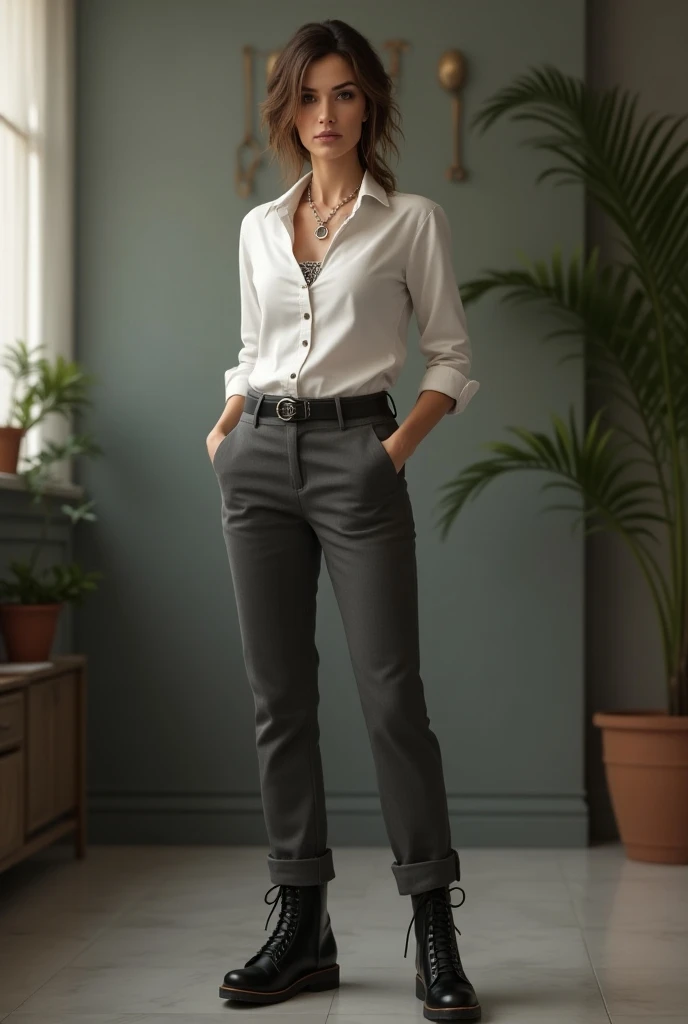 Beutiful full size
girl in nerd style