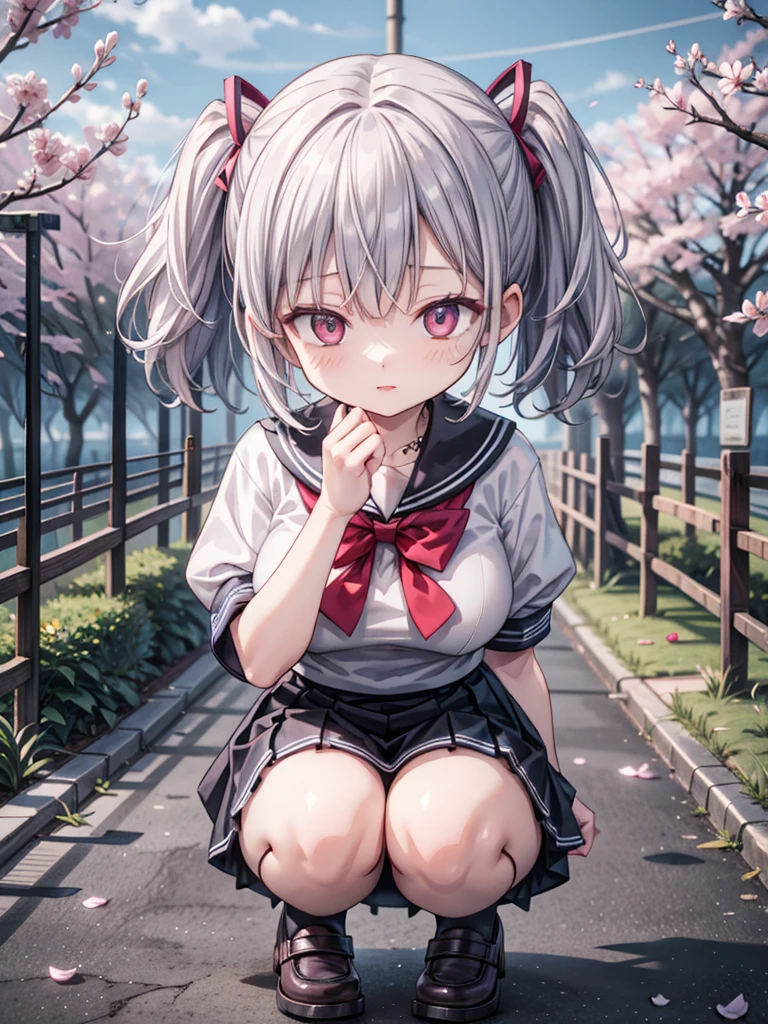 littlegirl、little girl、Smaller chest、small height、Thin legs and waist、short limbs、young child、female masturbation、droopy eyes、tareme、very little girl、very rori、open the pussy、winered eye、milky white hair、small elf ears、cream hair、Bobcut、Sauvage、Don't show anything other than people、single girl、skinny limbs、crouching、
