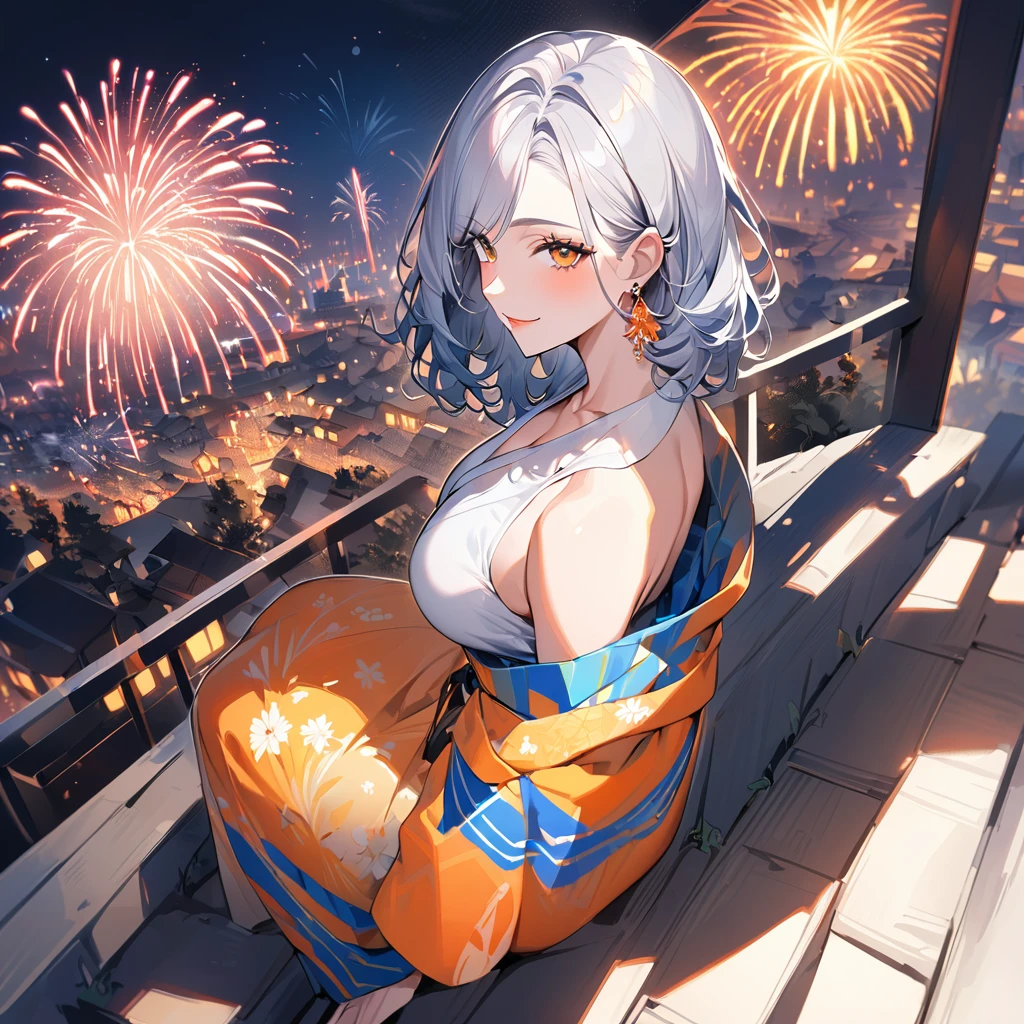 1girl, furina \(genshin impact\), genshin impact
\\\\\ masterpiece, best quality, newest ///// nyantcha, khyle, cutesexyrobutts \\\\\ outside border , blue eyes , skindentation , straight-on , solo , squishy breasts , kimono , night , outdoors , fireworks , cropped legs , panty_straps , box of chocolates , pov , incoming gift , pov hands , blush , heart-shaped box , short hair
