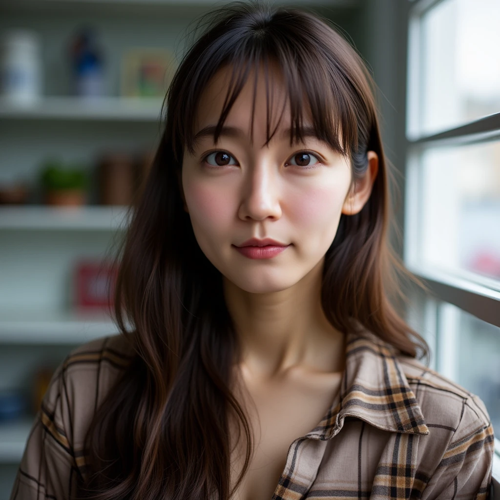 a young slender east-asian woman,fashion photography,with (long hair),realism ,shot on Leica M10 with LEICA 35mm f-2 SUMMICRON-M ASPH
