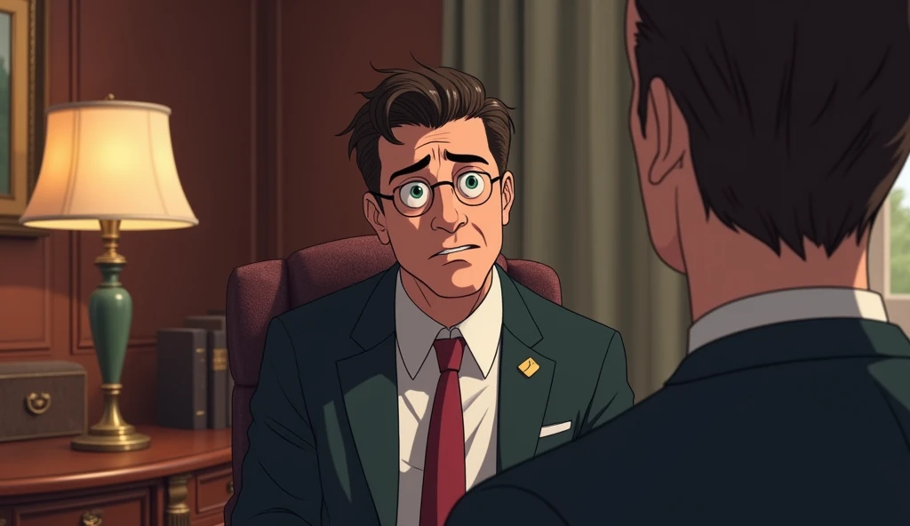 manager head snapped up, his face flushed with embarrassment , this conversation takes place in the office which is the office of the CEO.