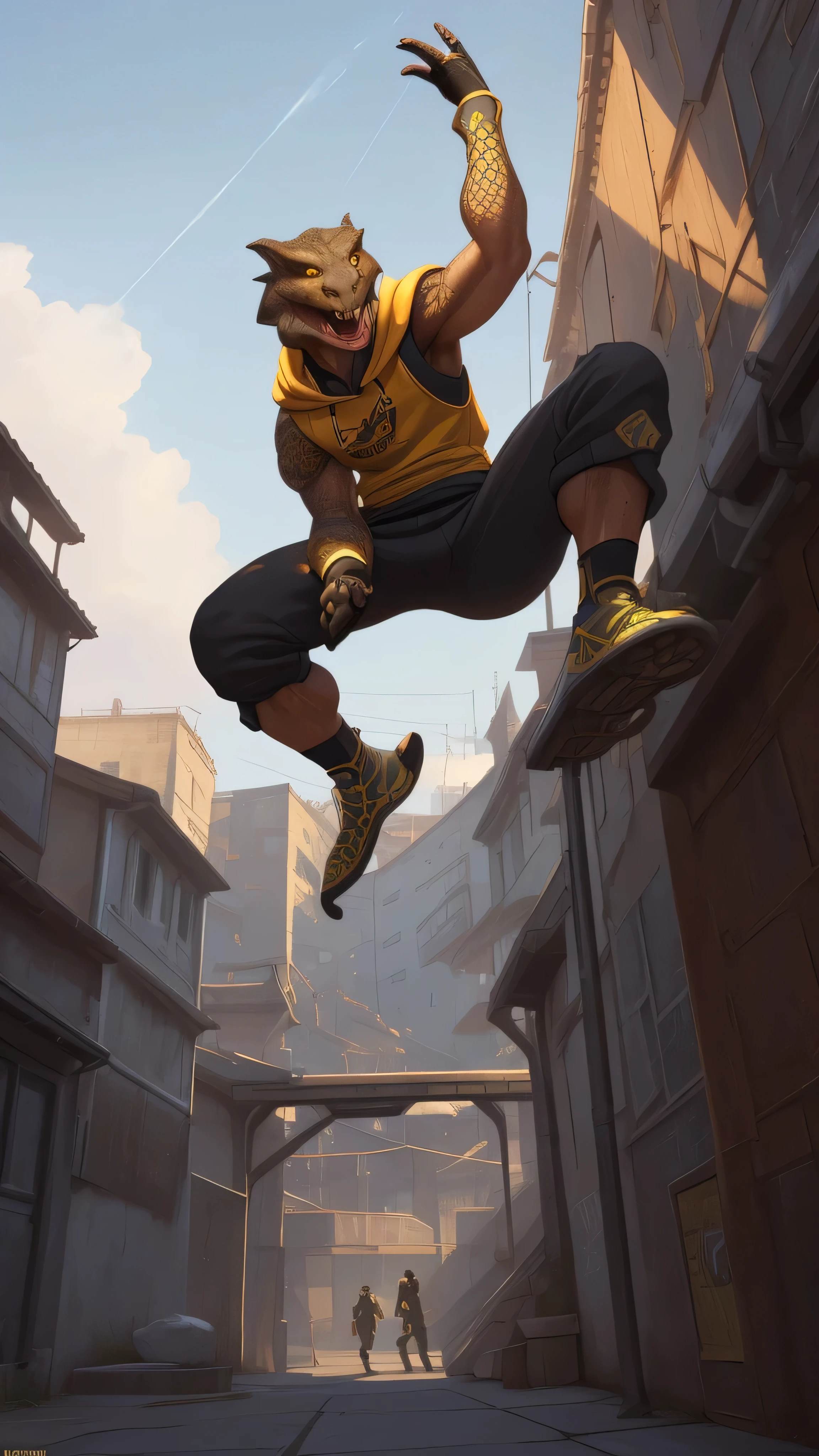 Dragonborn, female, dark purple dragonborn, black form-fitting ninja suit, lightweight materials, protective plates on arms and legs, with scale elements, dragon style, ninja mask, partially hidden face, shurikens, kunai, belt, amulet, bright dragon glow, stealth mission, (insanely detailed, beautiful detailed face, masterpiece, best quality), cinematic lighting, 1woman, solo, (full body view), front view, looking at viewer, intricate, high detail, sharp focus, dramatic, photorealistic painting art by greg rutkowski