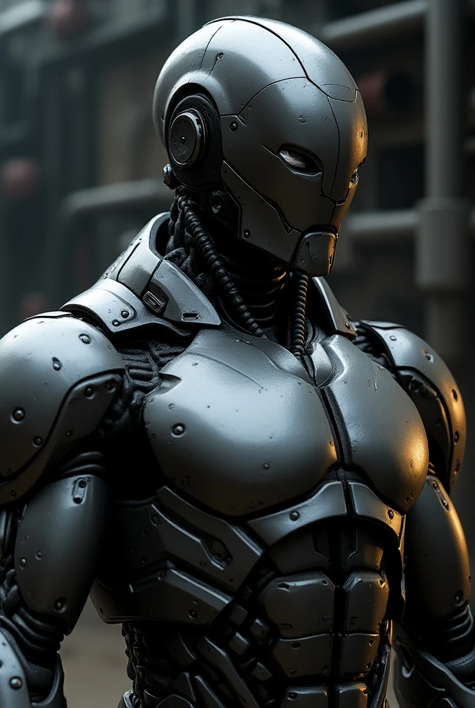 A man with robot custom