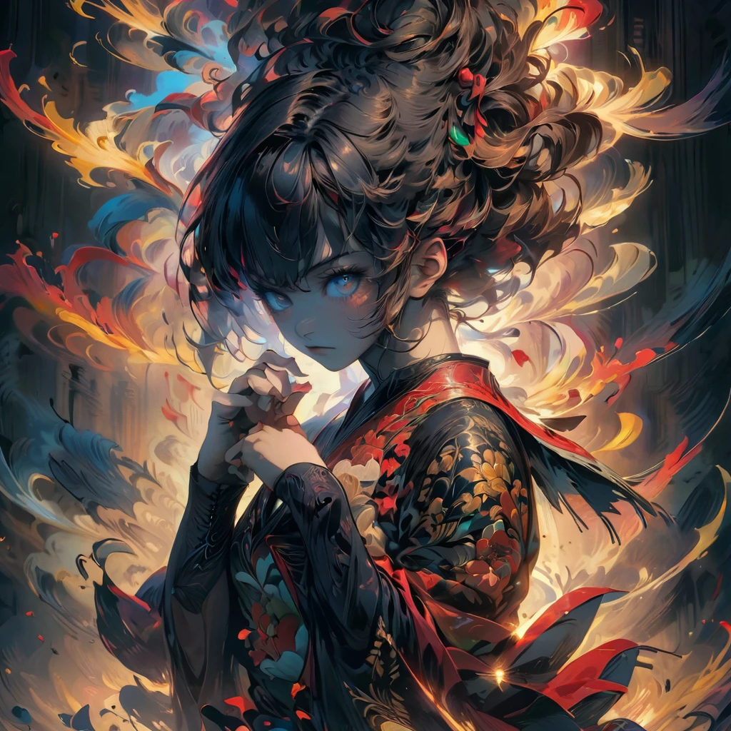 Best Quality , masterpiece, Ultra High Definition , (photo:1.4), Surrealism, Dreamy, Fusion Art , Shadow Dancer, Dark Magic , Controls Darkness , Invisibility, Shadow Shadow 、Suzaku