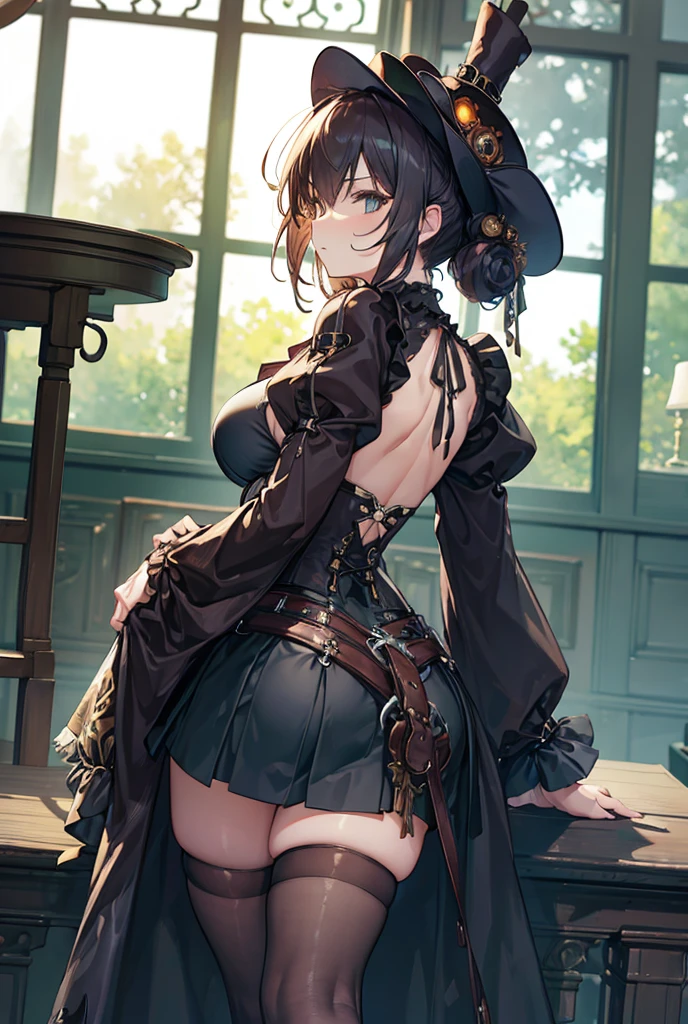 Imagen NSFW de una chica anime de estilo Steampunk