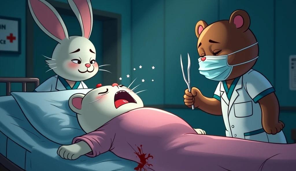 score_9, score_8_up, score_7_up, score_6_up, score_5_up, score_4_up, source_furry, yzie, eba, coco \(animal crossing\), gyroid, lagomorph, leporid, mammal, rabbit, anthro, bottomwear, breasts, brown body, clothed, clothing, empty eyes, eyeless, female, footwear, genitals, hat, headgear, headwear, medical instrument, microskirt, miniskirt, nurse clothing, nurse hat, nurse headwear, nurse uniform, scalpel, scientific instrument, shirt, shoes, skirt, solo, surgical instrument, topwear, uniform, detailed background, hospital bed, hospital, doctor's office, (syringe, holding syringe:1.4), 
<lora:coco_pdxl:1>